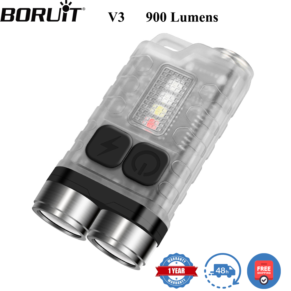 Outdoor Camping Adventure - BORUiT V3 LED Keychain Portable 900LM
