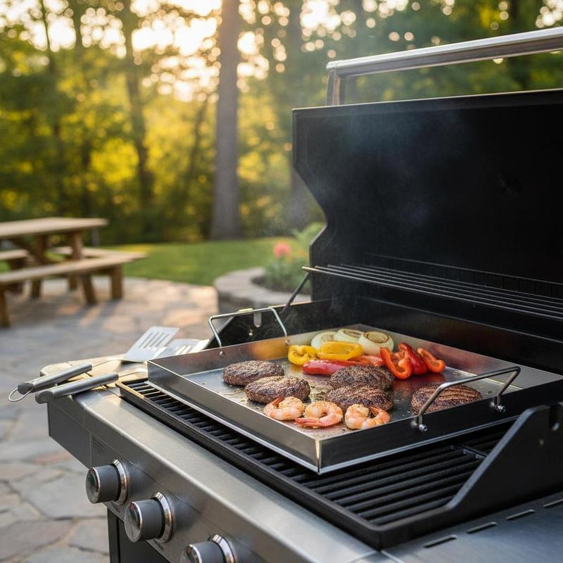 Outdoor Camping Kitchen - Universal Flat Top Griddle 18x16 Inch