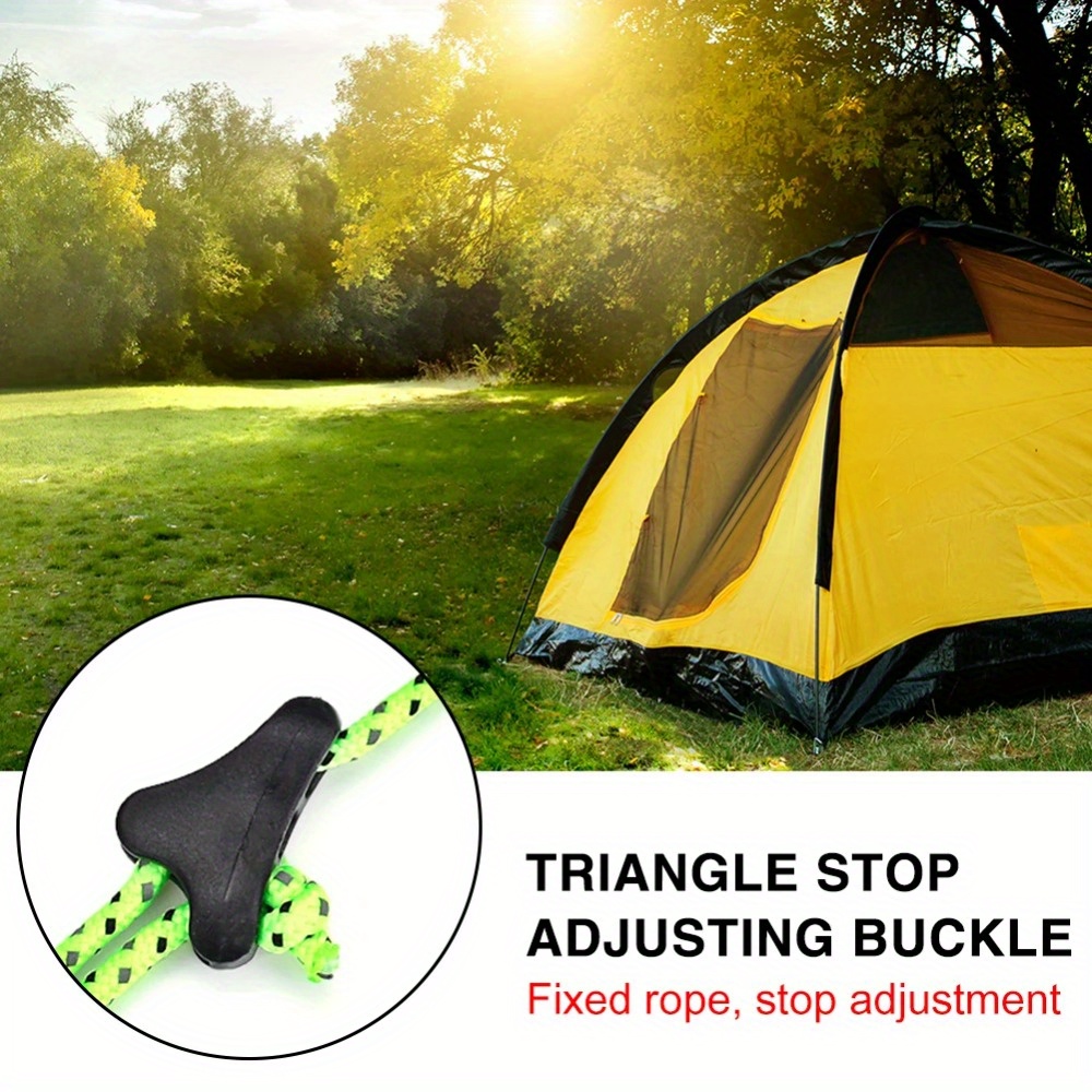 Outdoor Camping Extension Cord - 10pcs Camping Tent Rope Buckles Cord