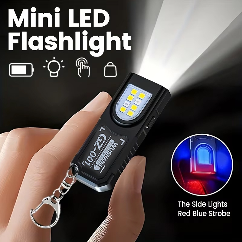Outdoor Camping Adventure - Multifunctional Keychain Flashlight USB Rechargeable Mini