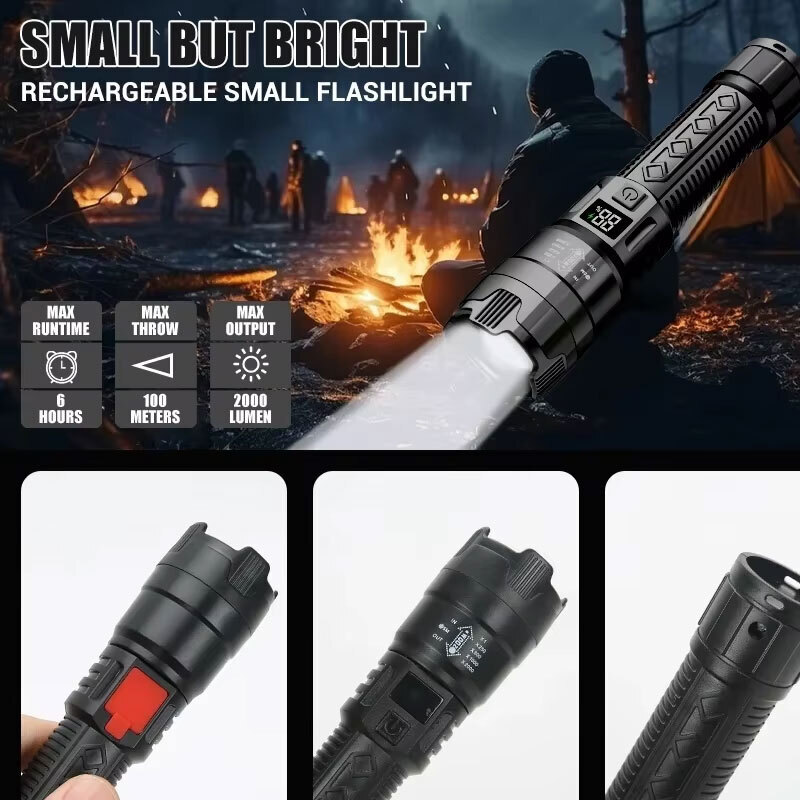 High Strong Power Led Flashlig - Outdoor Camping Adventure ulasan dan harga