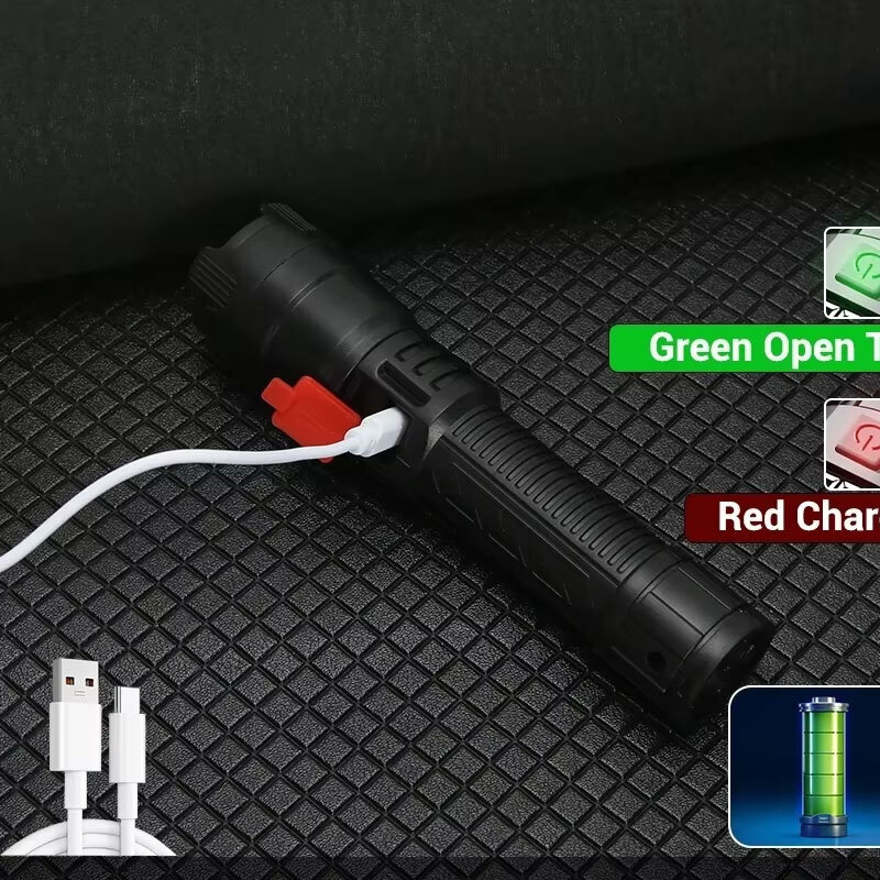High Strong Power Led Flashlig - Outdoor Camping Adventure ulasan dan harga
