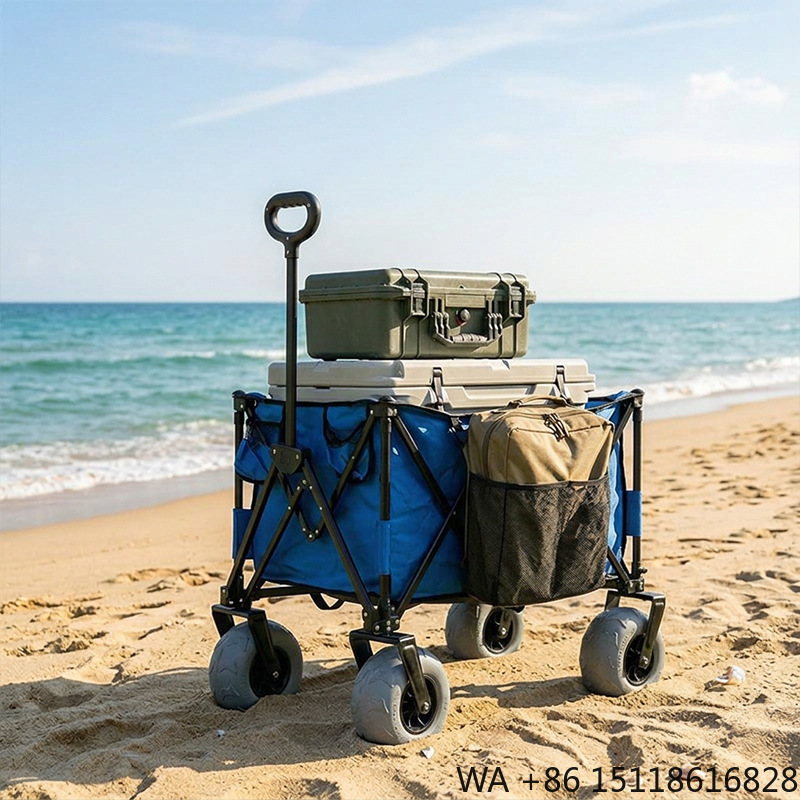 Foldable Metal Beach Wagon Qui - Outdoor Camping Table Foldable ulasan dan harga