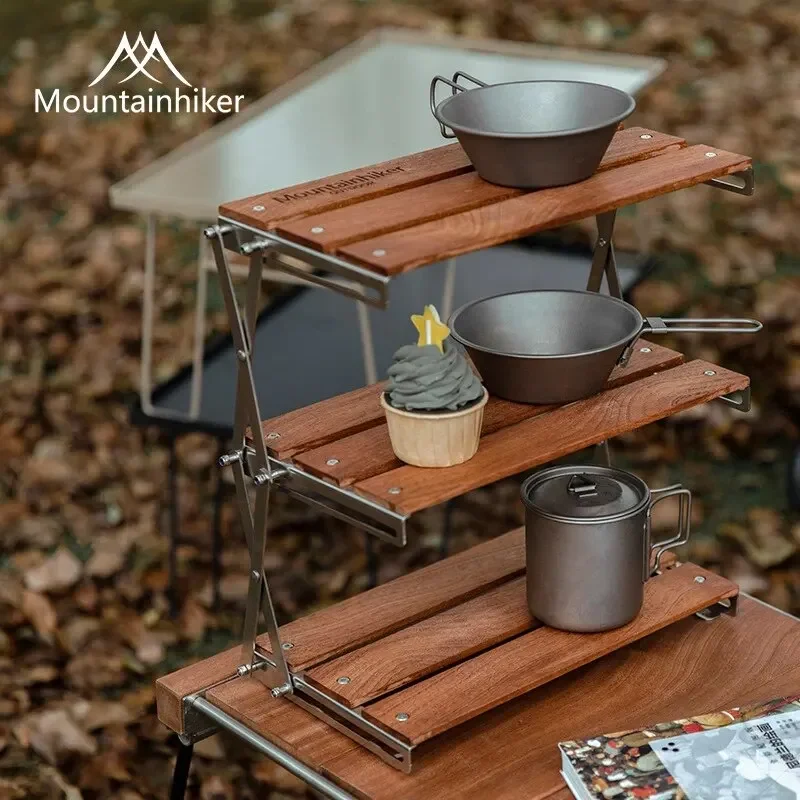 MOUNTAINHIKER Three-tier Rack  - Outdoor Camping Table Foldable ulasan dan harga