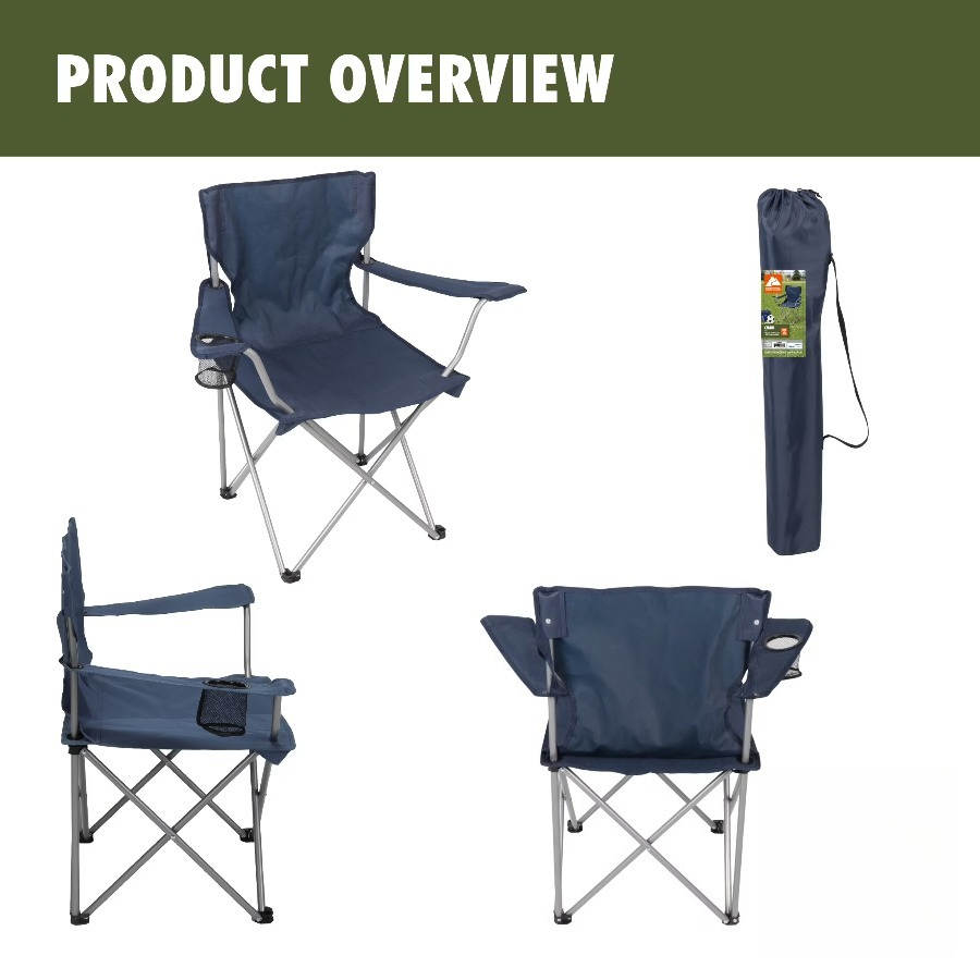 BLUE-Ozark Trail Quad Folding  - Camping Quad ulasan dan harga
