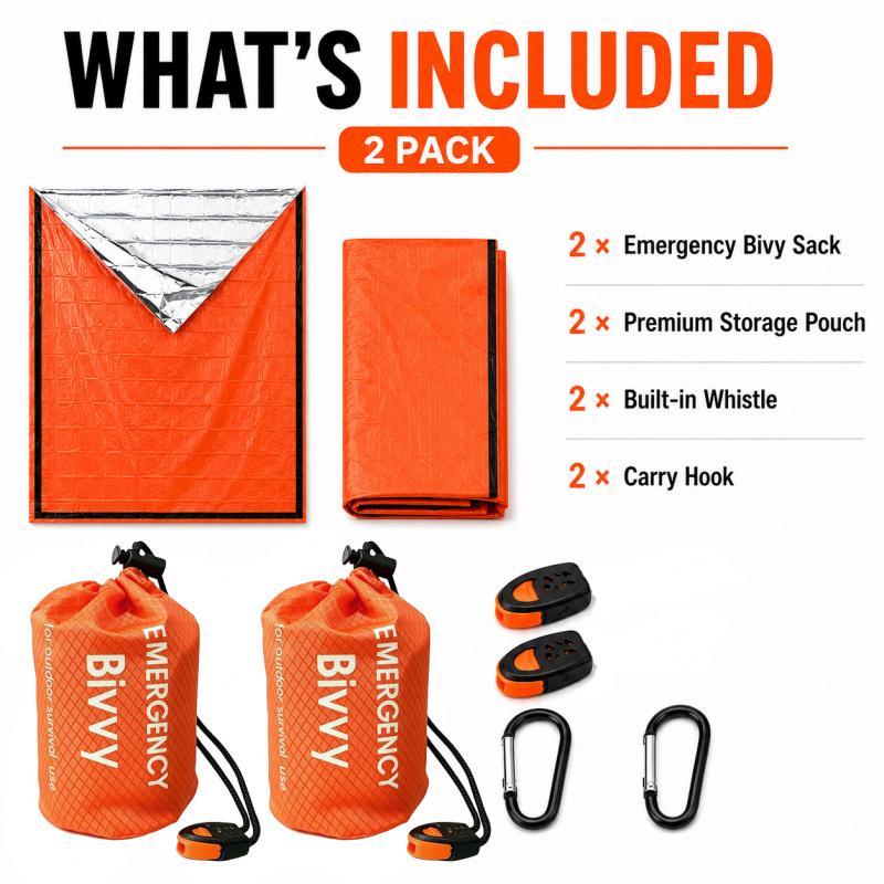 2 Pack Emergency Sleeping Bag, - Outdoor Camping Sleeping Bag ulasan dan harga
