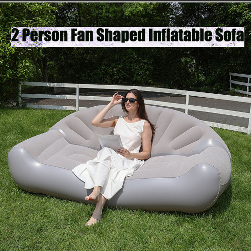 Fan Shaped Inflatable Sofa 2 P - Outdoor Camping Lounge Chairs ulasan dan harga