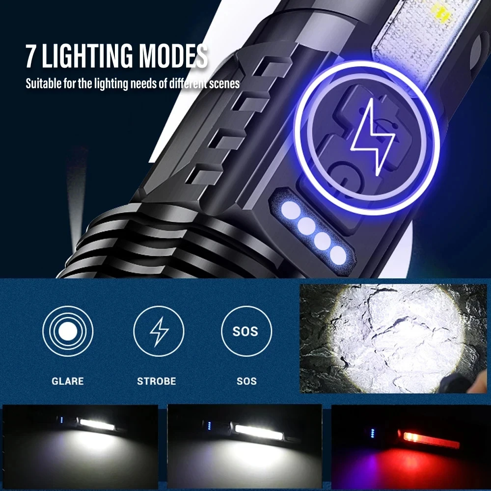 Powerful XHP50 LED Flashlight  - Outdoor Camping Adventure ulasan dan harga