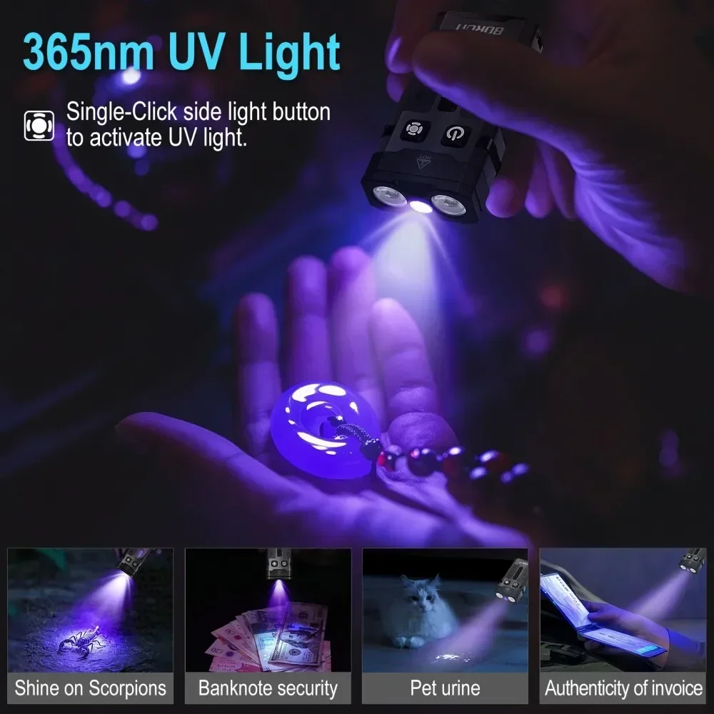 BORUiT EV20 1100LM EDC UV Keyc - Outdoor Camping Adventure ulasan dan harga