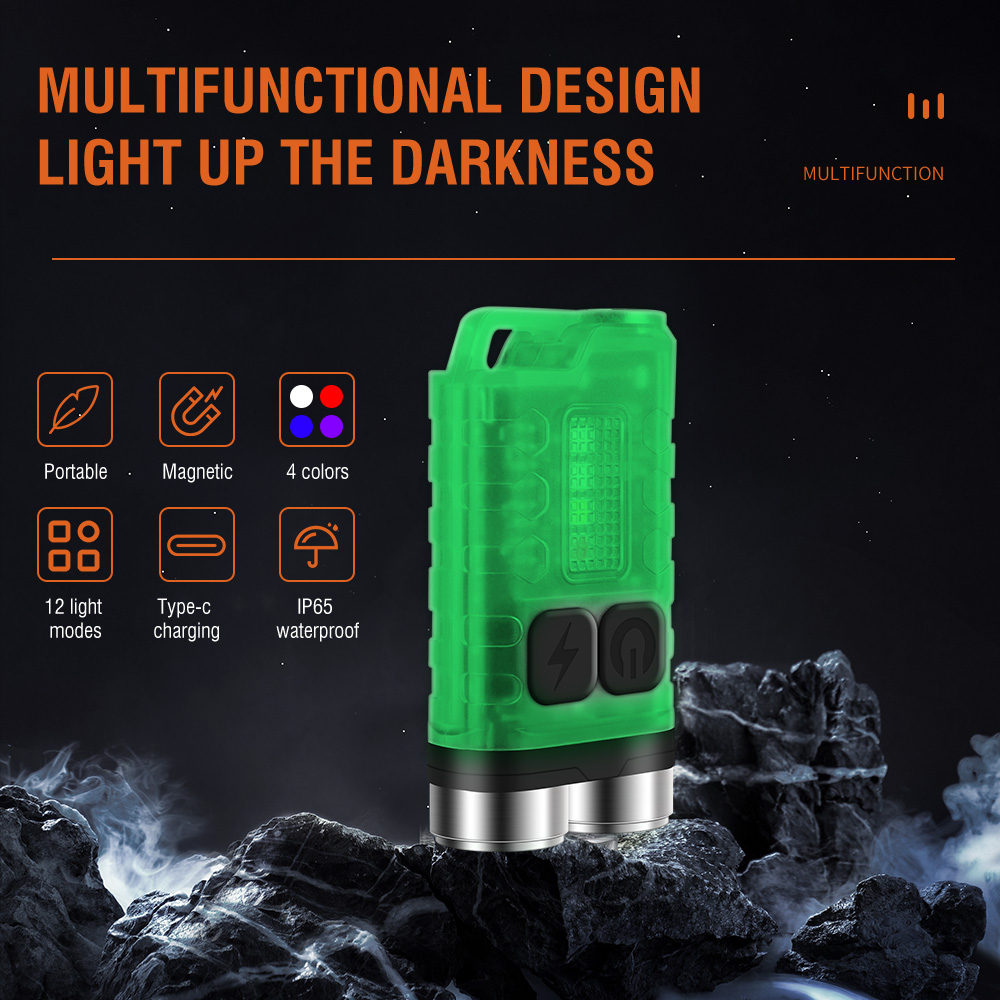 V3 EDC Flashlight Mini Keychai - Outdoor Camping Adventure ulasan dan harga