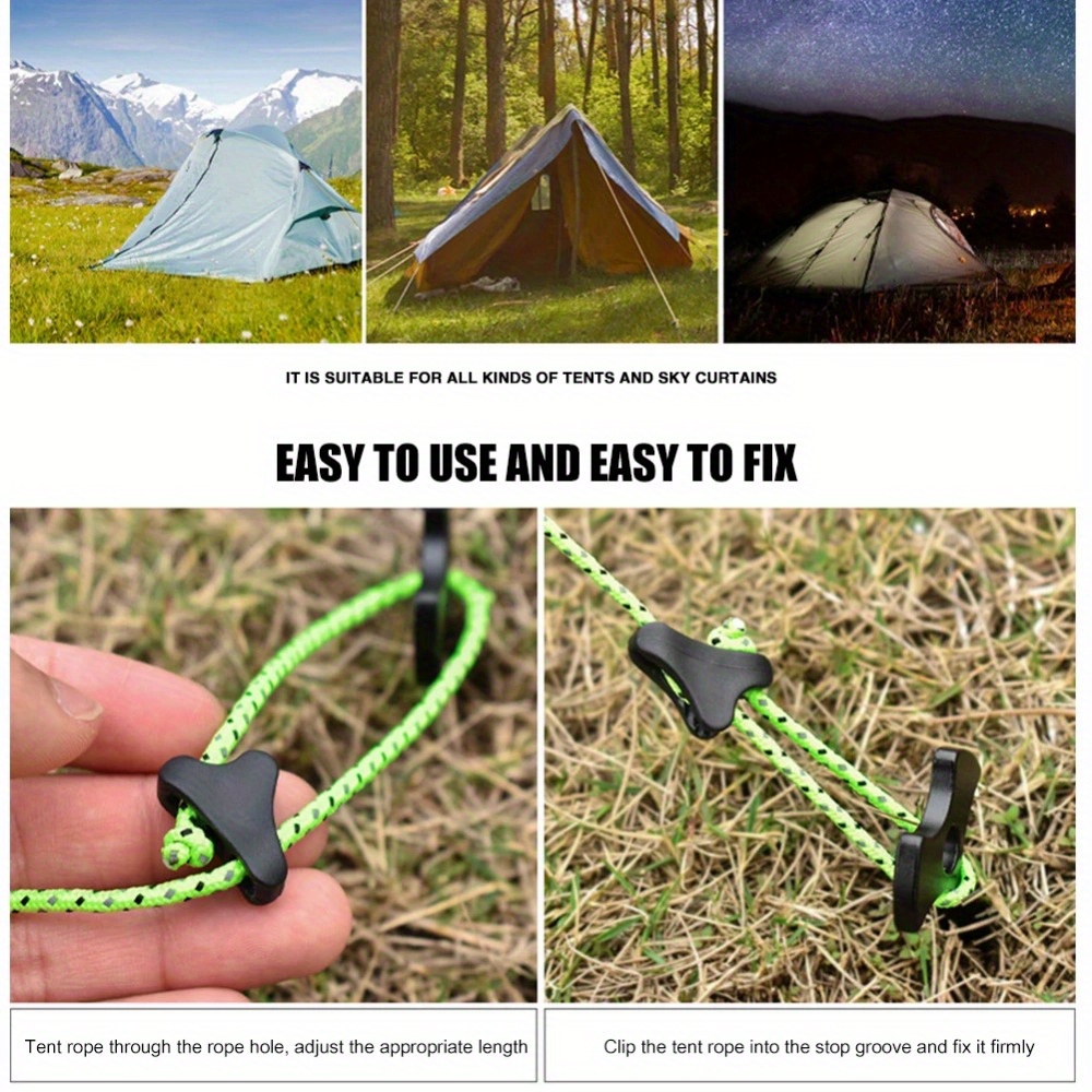 10pcs Camping Tent Rope Buckle - Outdoor Camping Extension Cord ulasan dan harga