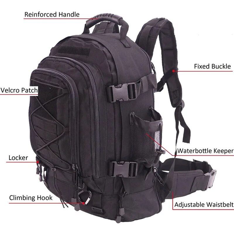 65L Military Backpack for Men, - Lightweight Backpack 65L ulasan dan harga
