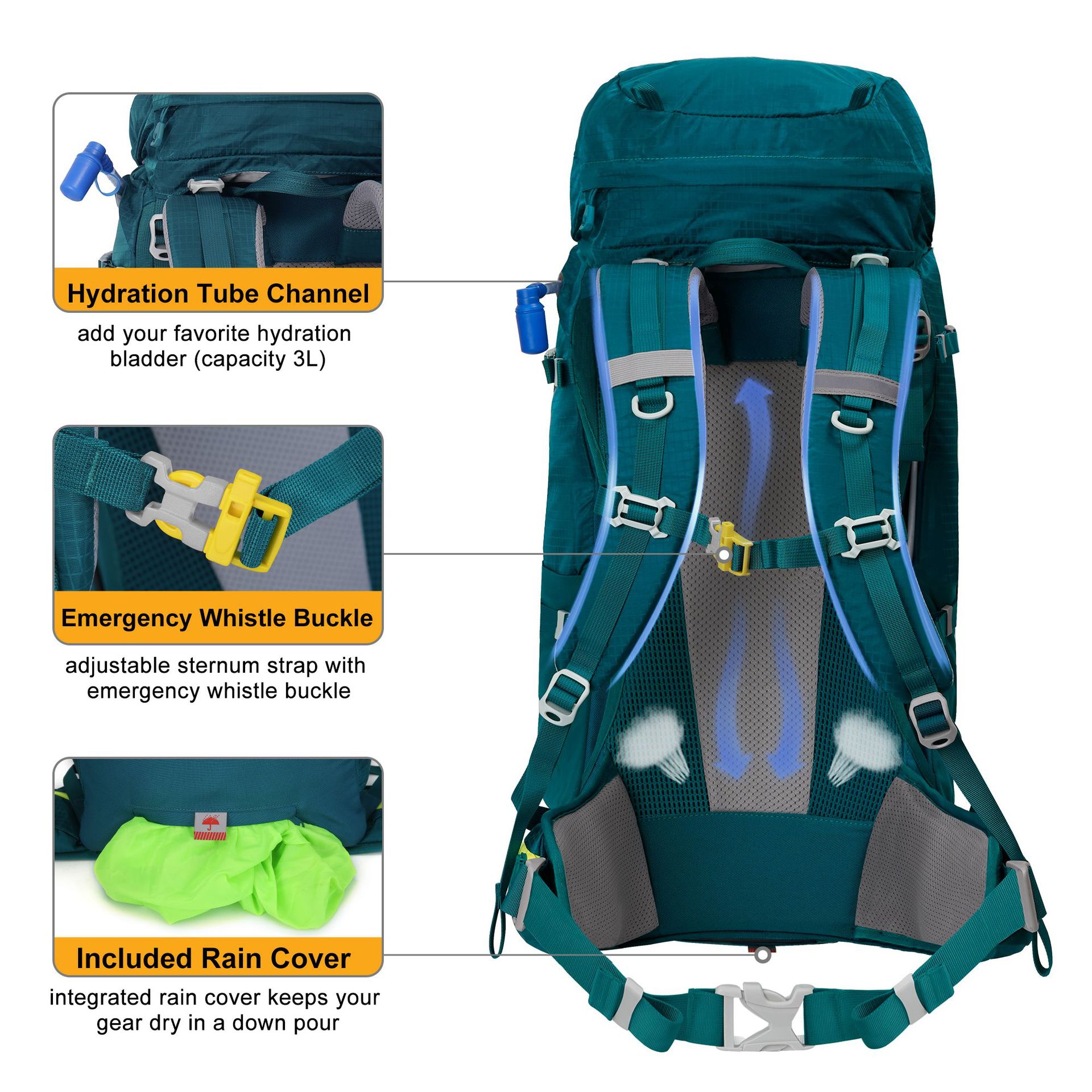 Nylon lightweight outdoor hiki - Lightweight Backpack 65L ulasan dan harga