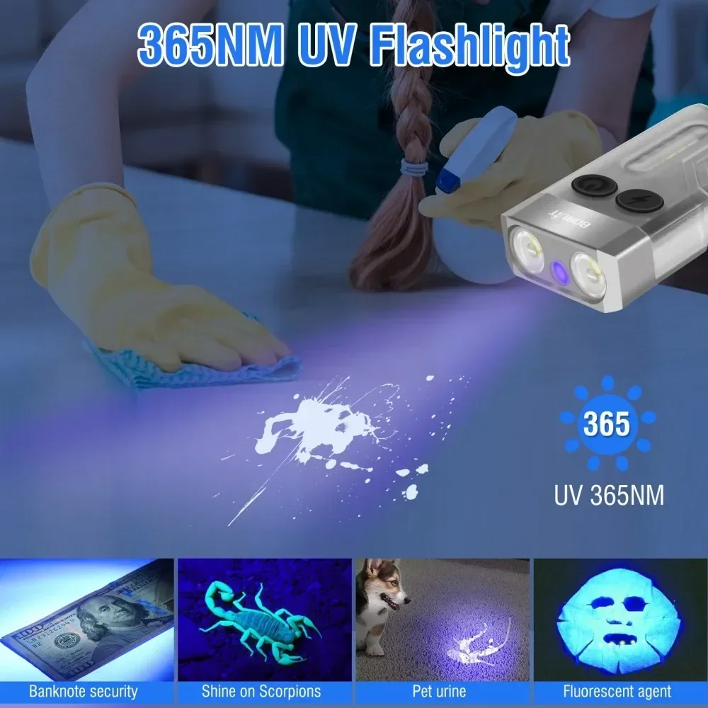 BORUiT V10 Keychain UV LED EDC - Outdoor Camping Adventure ulasan dan harga
