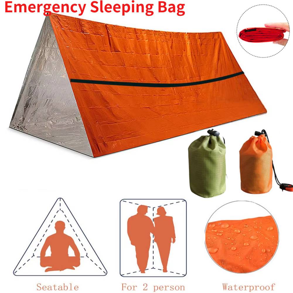Portable Waterproof Emergency  - Outdoor Camping Sleeping Bag ulasan dan harga