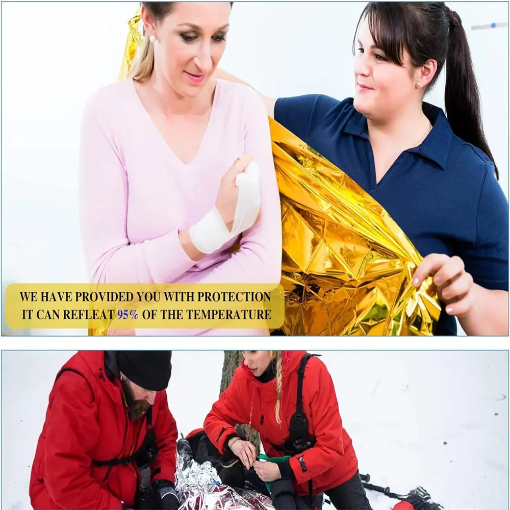 5Pcs Emergency Thermal Blanket - Outdoor Camping Rug ulasan dan harga