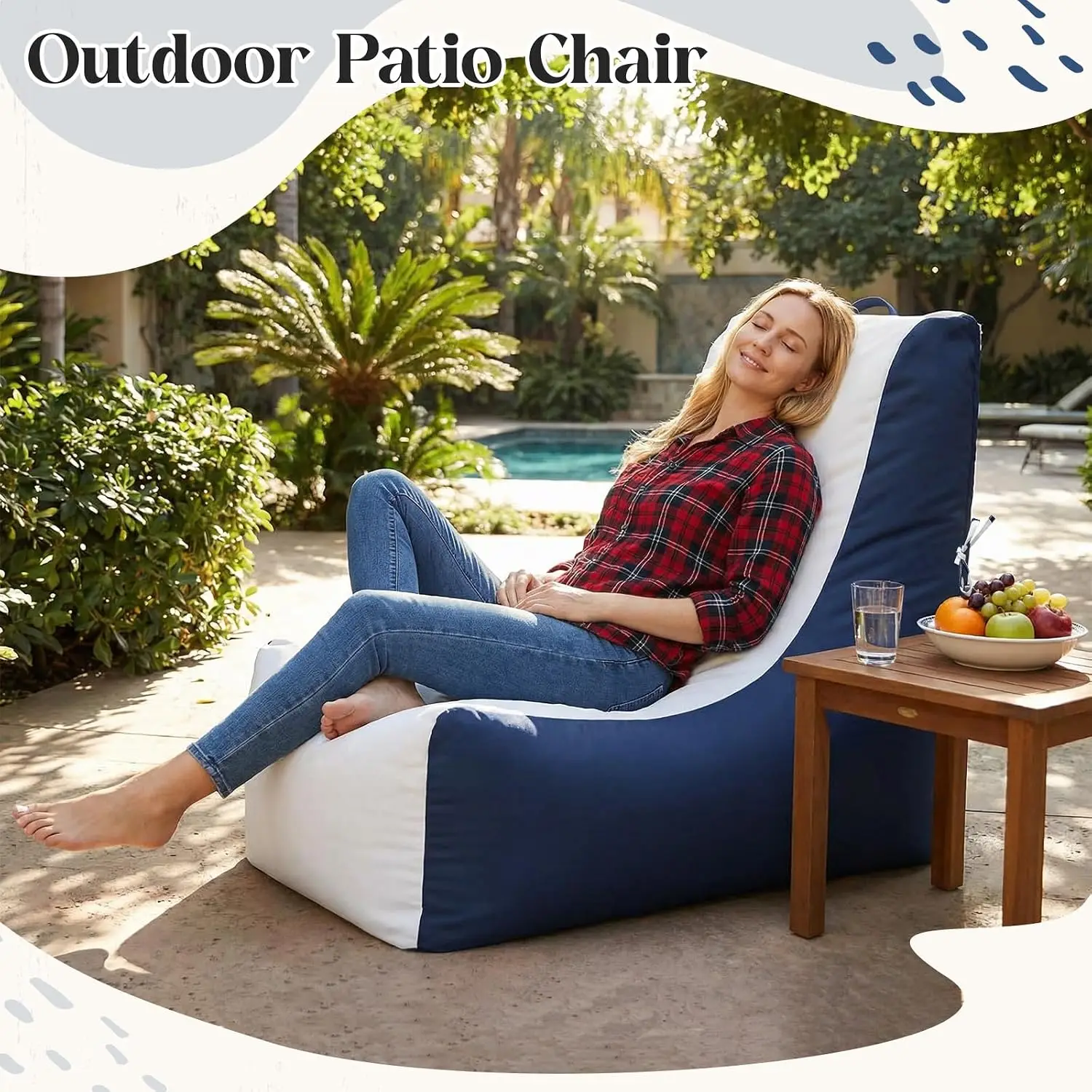 1 Pcs Boat Bean Bag Chair Loun - Outdoor Camping Lounge Chairs ulasan dan harga
