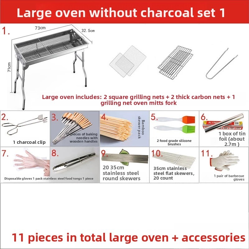 Large Folding Charcoal Barbecu - Outdoor Camping Equipment ulasan dan harga