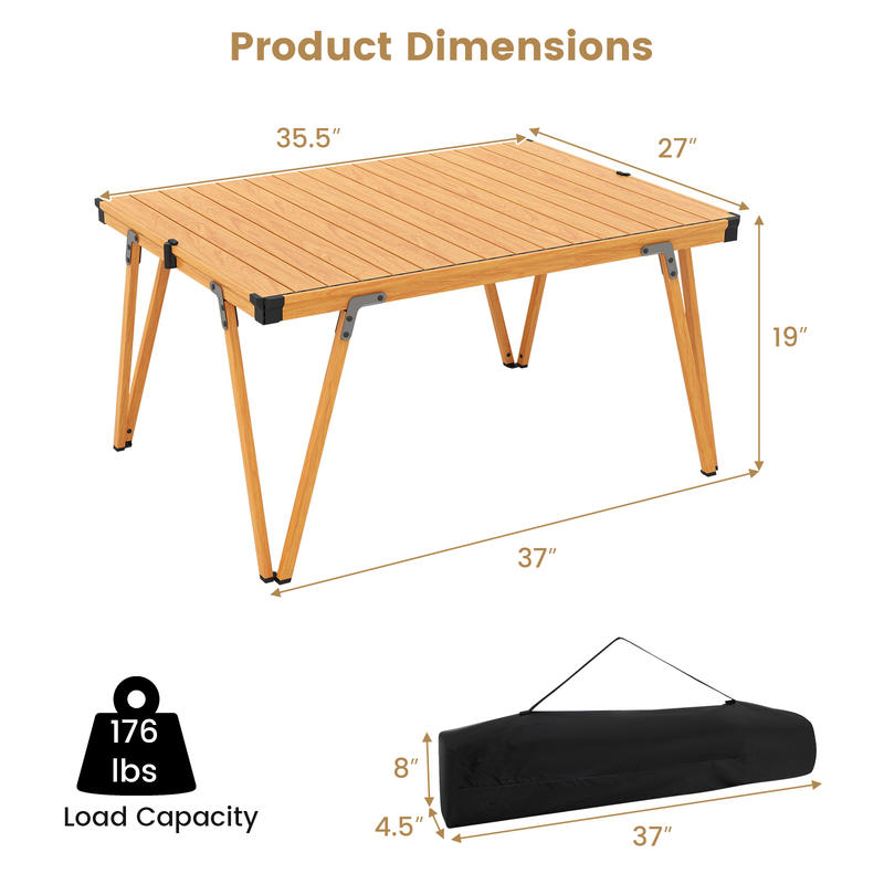 Single Folding Picnic Table 93 - Outdoor Camping Table Foldable ulasan dan harga